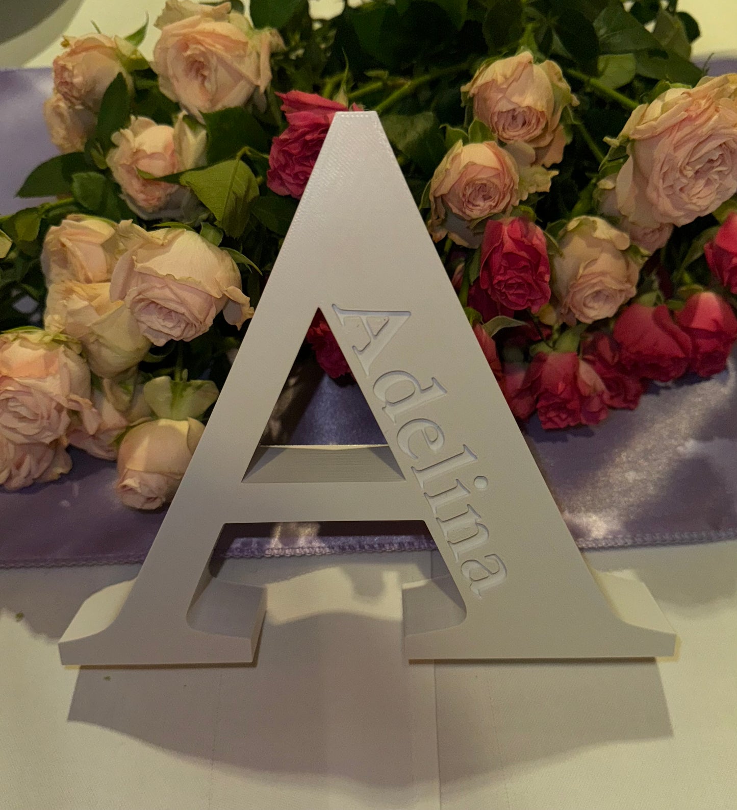 Buchstaben Aufsteller mit Wunschtext